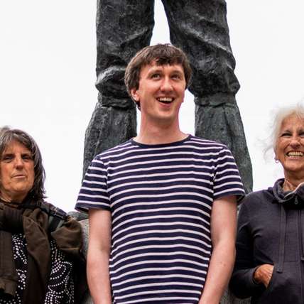 A photo of the sound artists for Redruth - Anna Maria Murphy, Sue Hill and Ciaran Clarke.