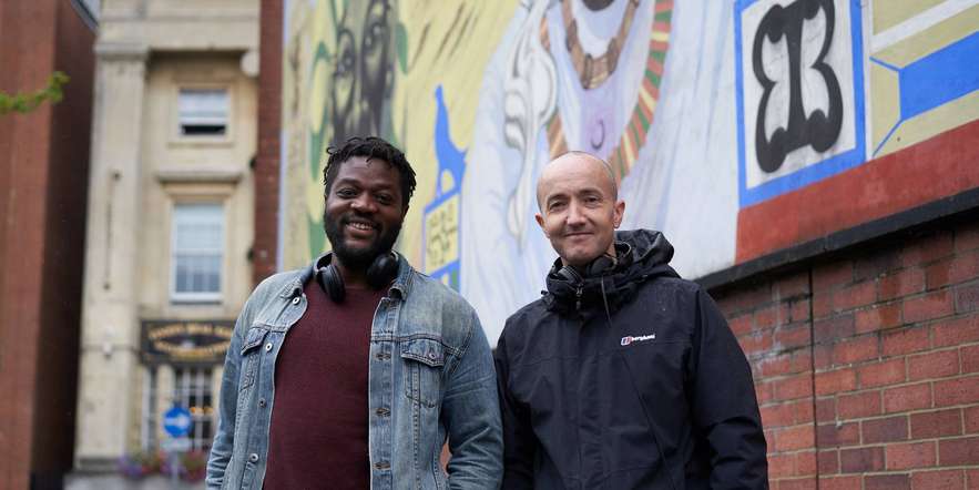 Image of Aundre Goddard and Richard Bentley - High Street Sound Walk artists for Reading