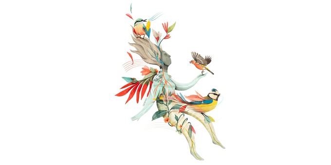 Bird Bath image - by Sozapato Ilustraci&oacute;n