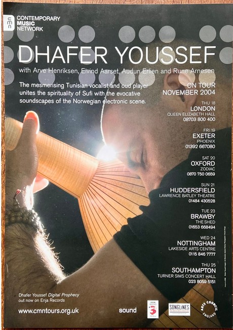 Flyer for the tour of Dhafer Youssef Flyer for the tour of Dhafer Youssef