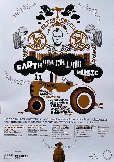 Flyer for the tour of Earth Machine Music
