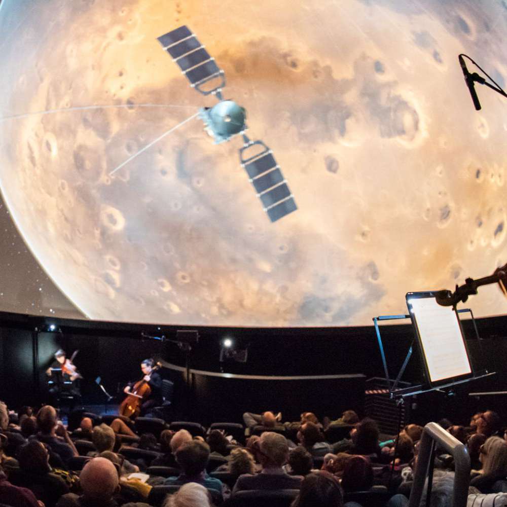 The Planets - various composers, performed by Ligeti Quartet, Bristol Planetarium. Photo by Lee Pullen.